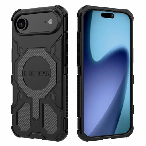 BIBERCAS J-16 Series For iPhone Air Case Compatible with MagSafe Anti Drop TPU + PC Phone Cover - Black - 1