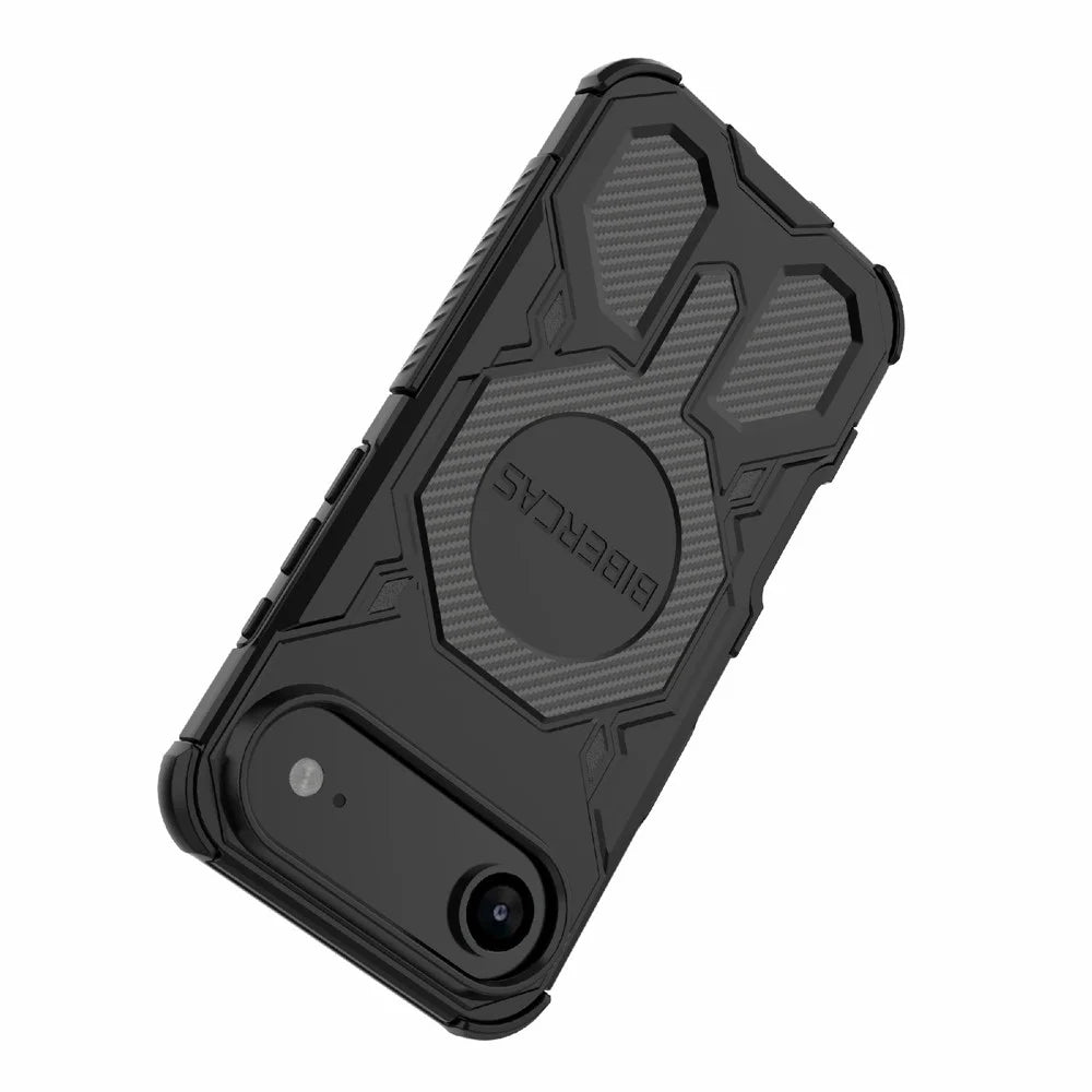 BIBERCAS J-16 Series For iPhone Air Case Compatible with MagSafe Anti Drop TPU + PC Phone Cover - Black - 4