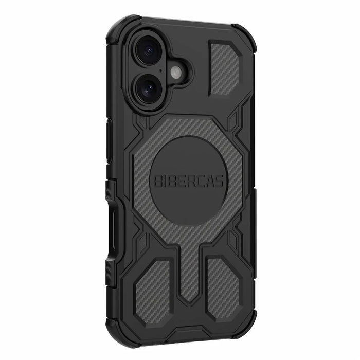 BIBERCAS J-16 Series For iPhone 16 Case Compatible with MagSafe Anti Drop TPU + PC Phone Cover - Black - 3