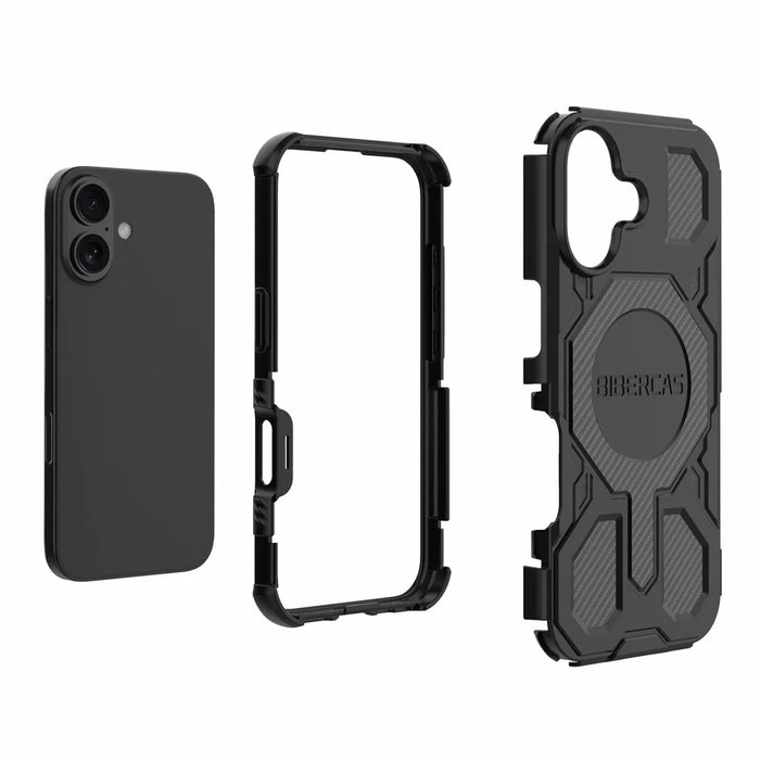 BIBERCAS J-16 Series For iPhone 16 Case Compatible with MagSafe Anti Drop TPU + PC Phone Cover - Black - 5