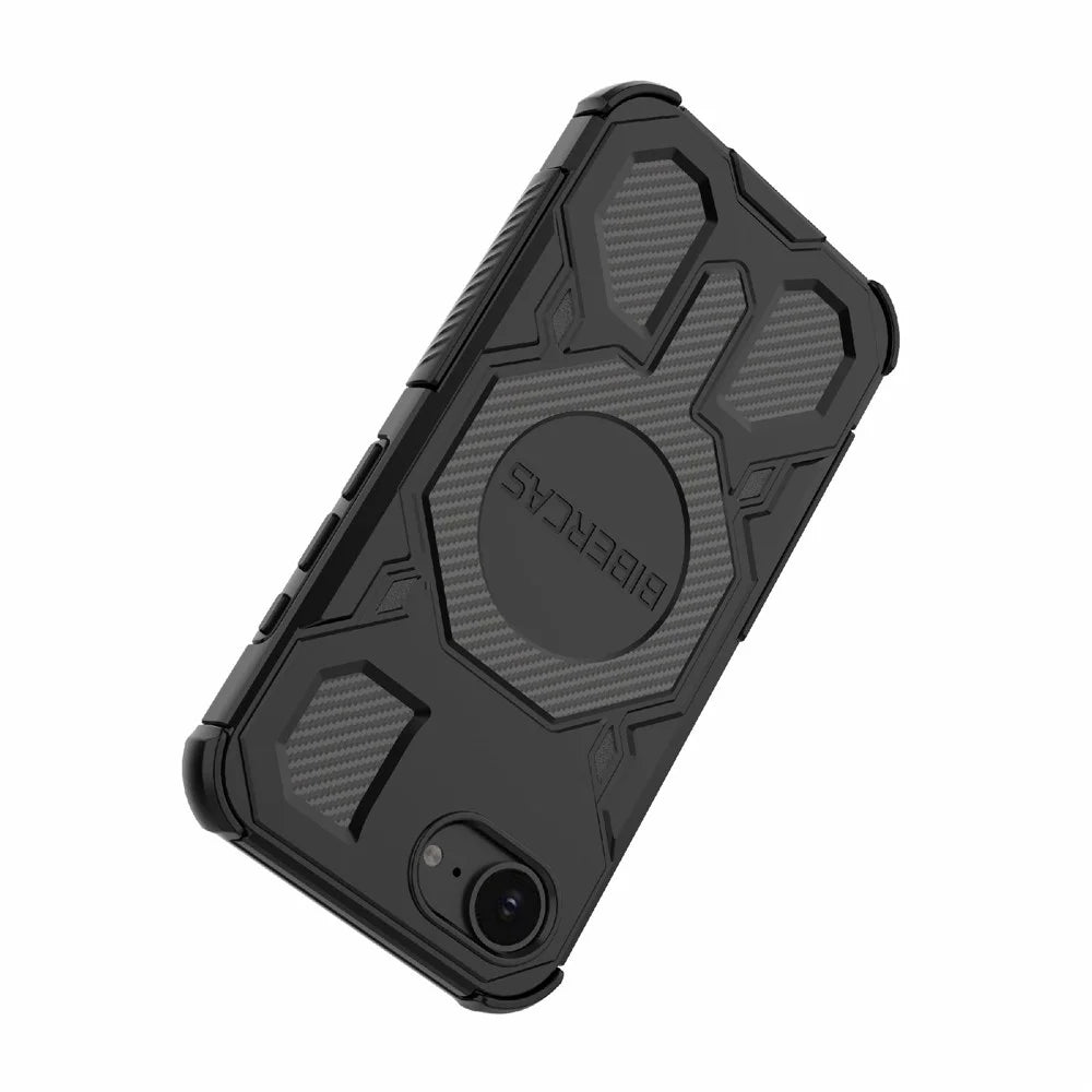 BIBERCAS J-16 Series For iPhone 17e / 16e Case Compatible with MagSafe Anti Drop TPU + PC Phone Cover - Black - 4