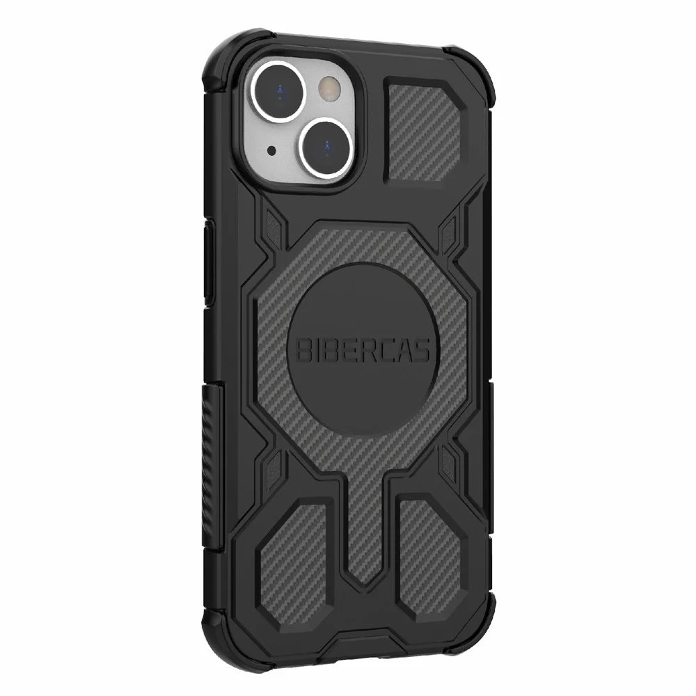 BIBERCAS J-16 Series For iPhone 14  /  13 Case Compatible with MagSafe Anti Drop TPU + PC Phone Cover - Black - 3