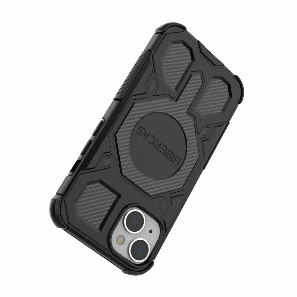 BIBERCAS J-16 Series For iPhone 14  /  13 Case Compatible with MagSafe Anti Drop TPU + PC Phone Cover - Black - 4