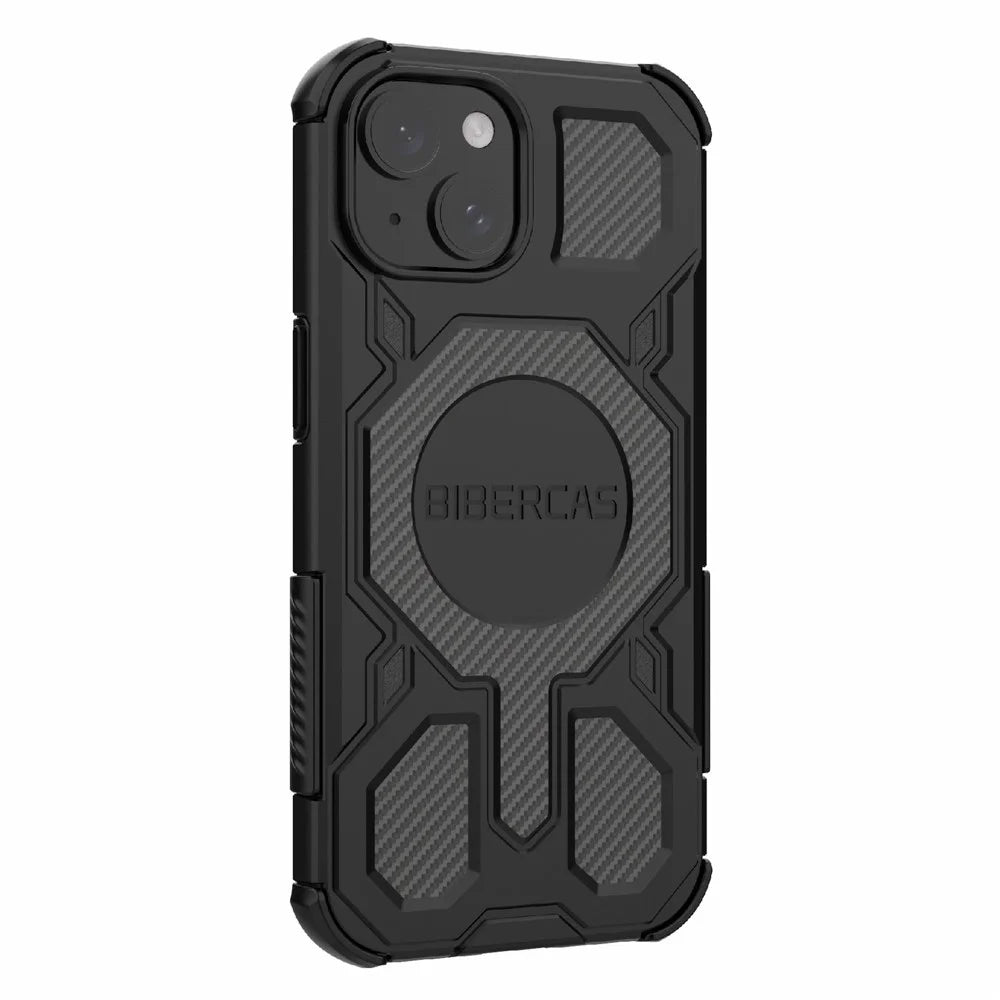 BIBERCAS J-16 Series For iPhone 15 Case Compatible with MagSafe Anti Drop TPU + PC Phone Cover - Black - 3