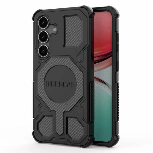 BIBERCAS J-16 Series For Samsung Galaxy S25+ Magnetic Case Anti Drop TPU + PC Phone Cover - Black - 2