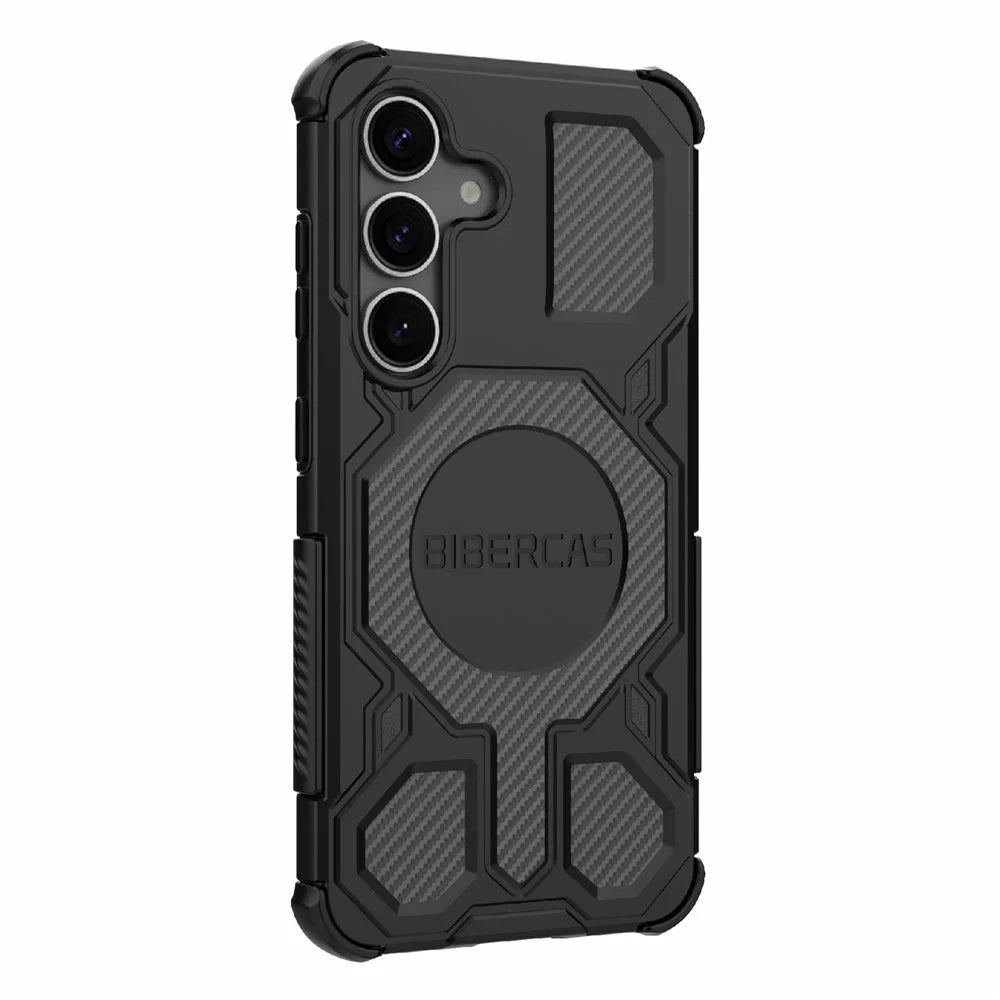 BIBERCAS J-16 Series For Samsung Galaxy S25+ Magnetic Case Anti Drop TPU + PC Phone Cover - Black - 3