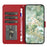 For iPhone 17 Pro Max Case Flower Imprint Leather Flip Wallet Phone Cover with Wrist Strap - Red - 2