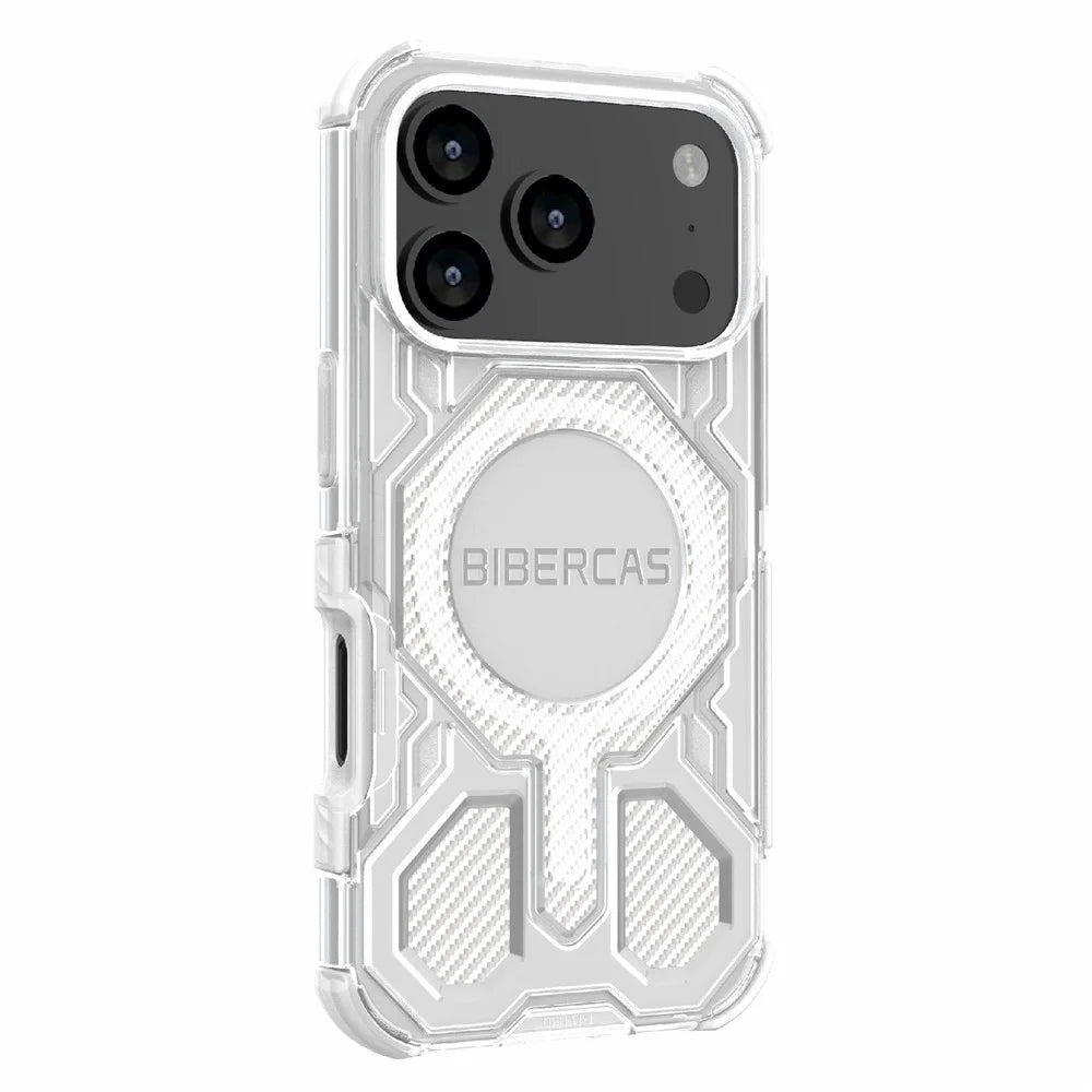BIBERCAS J-16 Transparent Series For iPhone 18 Pro / 17 Pro Case Compatible with MagSafe TPU + PC Phone Cover - Transparent - 3