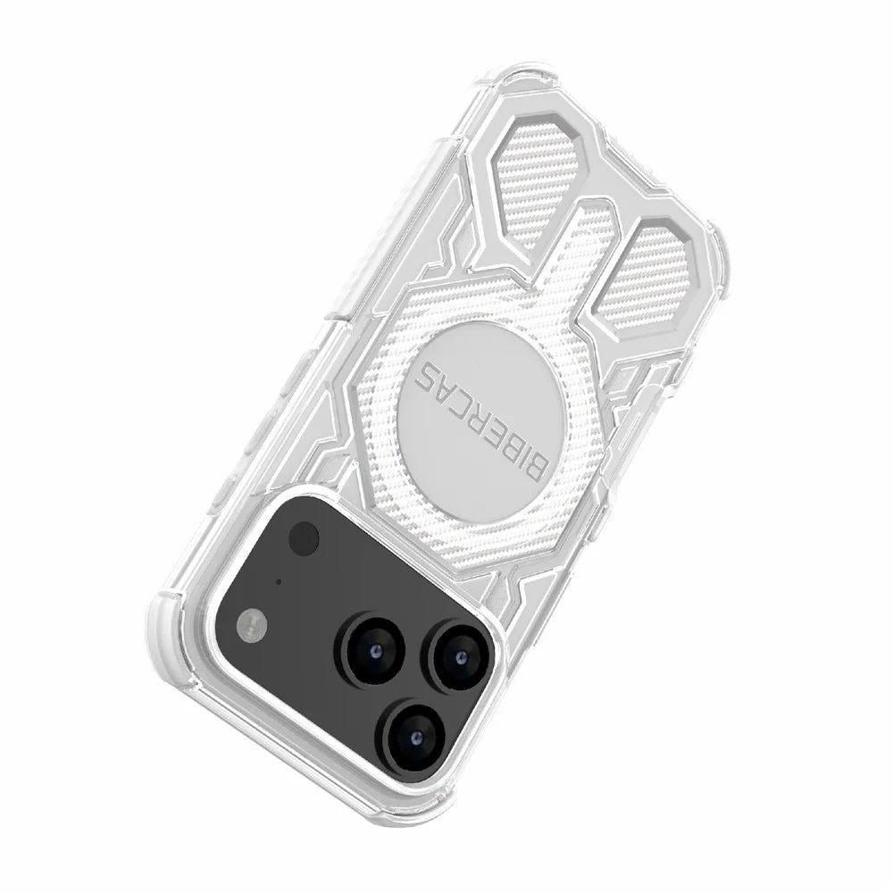 BIBERCAS J-16 Transparent Series For iPhone 18 Pro / 17 Pro Case Compatible with MagSafe TPU + PC Phone Cover - Transparent - 5
