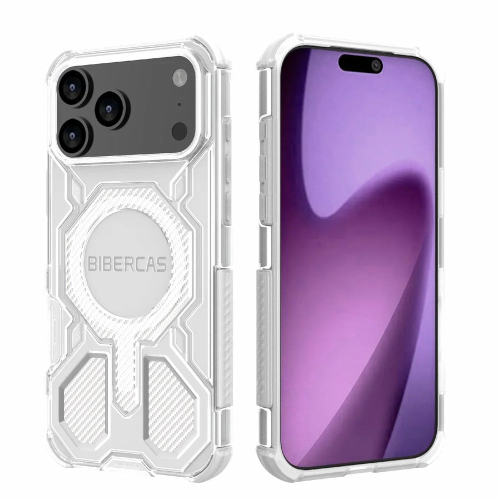 BIBERCAS J-16 Transparent Series For iPhone 18 Pro Max / 17 Pro Max Case Compatible with MagSafe TPU + PC Phone Cover - Transparent - 1