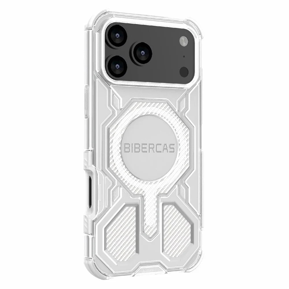 BIBERCAS J-16 Transparent Series For iPhone 18 Pro Max / 17 Pro Max Case Compatible with MagSafe TPU + PC Phone Cover - Transparent - 3