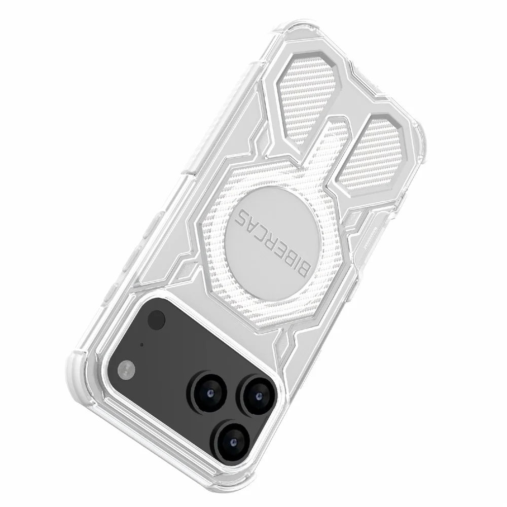 BIBERCAS J-16 Transparent Series For iPhone 18 Pro Max / 17 Pro Max Case Compatible with MagSafe TPU + PC Phone Cover - Transparent - 5