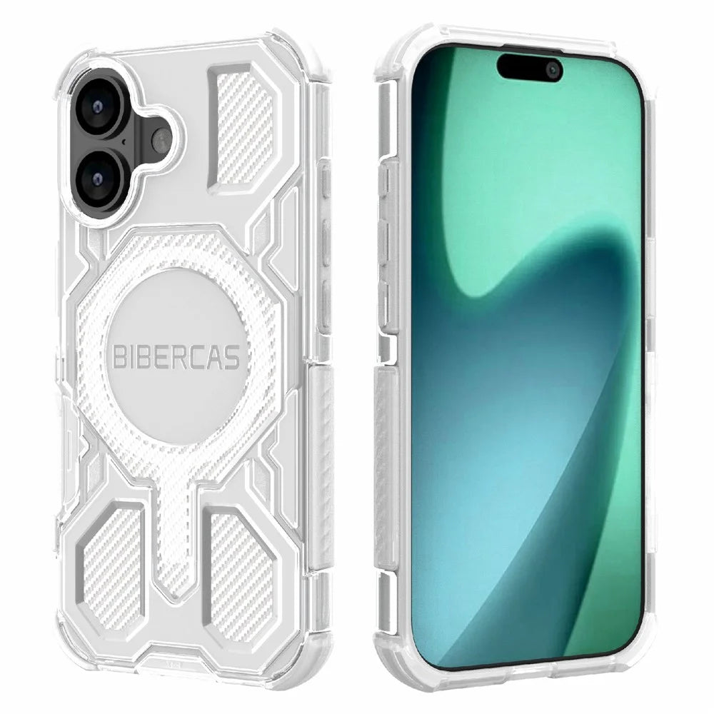BIBERCAS J-16 Transparent Series For iPhone 17 Case Compatible with MagSafe TPU + PC Phone Cover - Transparent - 1