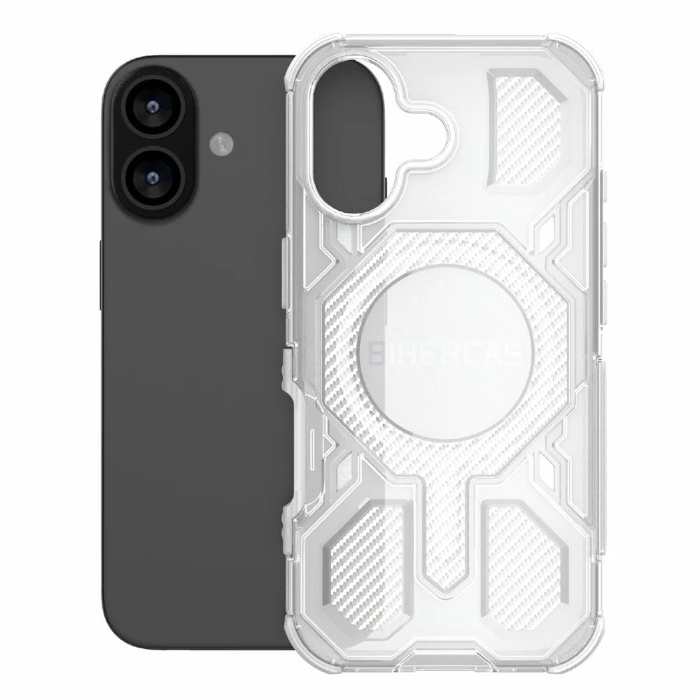 BIBERCAS J-16 Transparent Series For iPhone 17 Case Compatible with MagSafe TPU + PC Phone Cover - Transparent - 2