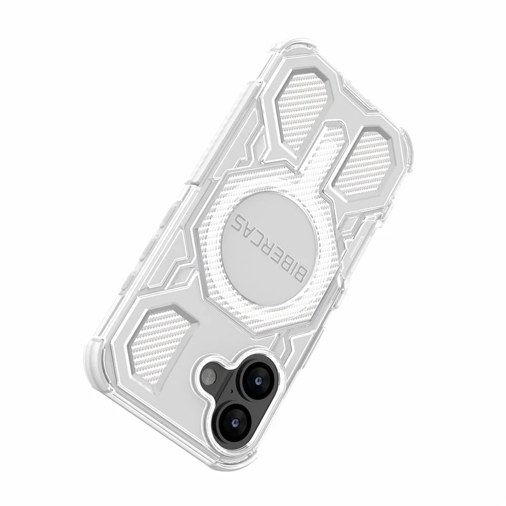 BIBERCAS J-16 Transparent Series For iPhone 17 Case Compatible with MagSafe TPU + PC Phone Cover - Transparent - 5