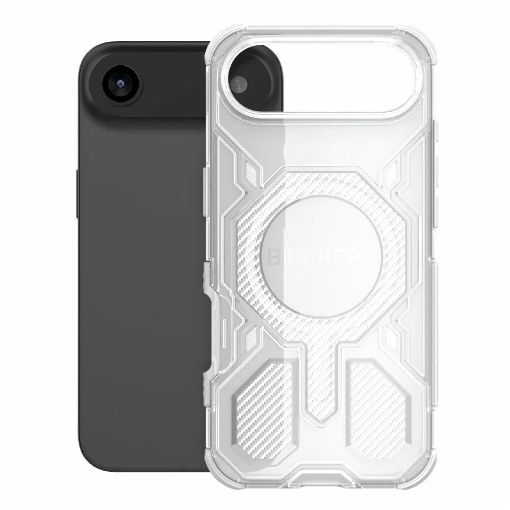BIBERCAS J-16 Transparent Series For iPhone Air Case Compatible with MagSafe TPU + PC Phone Cover - Transparent - 2