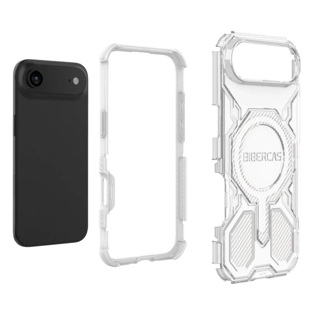 BIBERCAS J-16 Transparent Series For iPhone Air Case Compatible with MagSafe TPU + PC Phone Cover - Transparent - 6