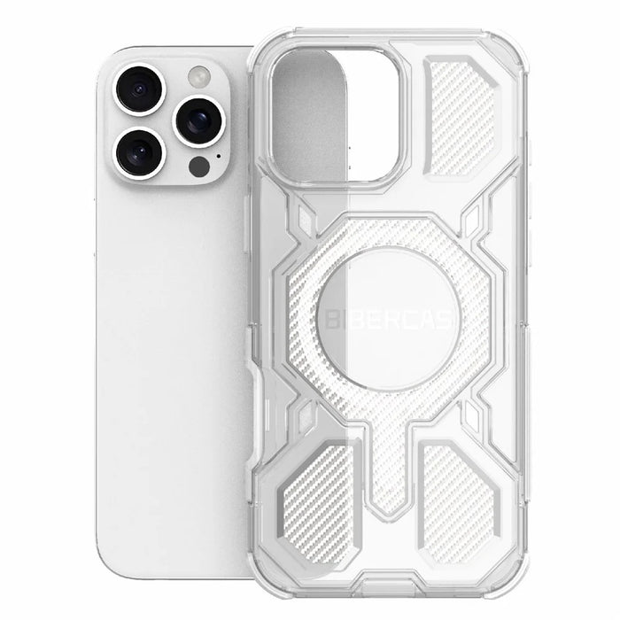 BIBERCAS J-16 Transparent Series For iPhone 16 Pro Max Case Compatible with MagSafe TPU + PC Phone Cover - Transparent - 2
