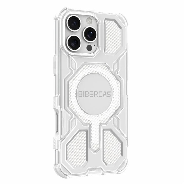 BIBERCAS J-16 Transparent Series For iPhone 16 Pro Max Case Compatible with MagSafe TPU + PC Phone Cover - Transparent - 3