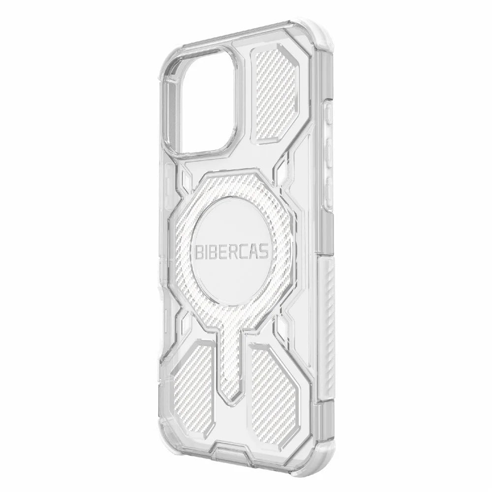 BIBERCAS J-16 Transparent Series For iPhone 16 Pro Max Case Compatible with MagSafe TPU + PC Phone Cover - Transparent - 4