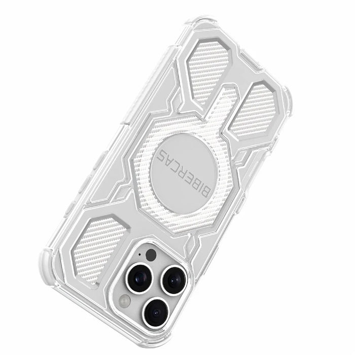 BIBERCAS J-16 Transparent Series For iPhone 16 Pro Max Case Compatible with MagSafe TPU + PC Phone Cover - Transparent - 5