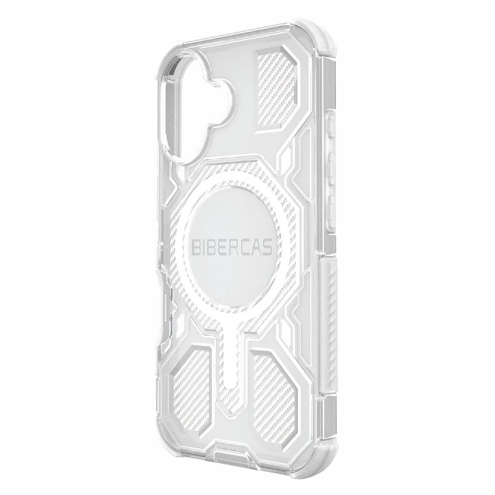 BIBERCAS J-16 Transparent Series For iPhone 16 Case Compatible with MagSafe TPU + PC Phone Cover - Transparent - 4