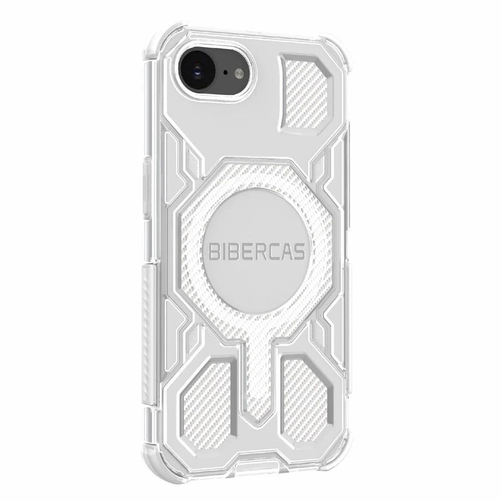 BIBERCAS J-16 Transparent Series For iPhone 17e / 16e Case Compatible with MagSafe TPU + PC Phone Cover - Transparent - 3