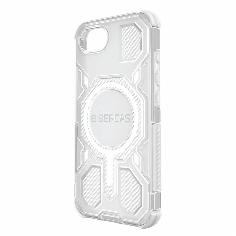 BIBERCAS J-16 Transparent Series For iPhone 17e / 16e Case Compatible with MagSafe TPU + PC Phone Cover - Transparent - 4
