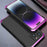 For iPhone 14 Pro Max Metal Frame Phone Case 3-Piece Design Hard PC Shockproof Protection Cover - Black  /  Purple - 3
