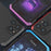 For iPhone 14 Pro Max Metal Frame Phone Case 3-Piece Design Hard PC Shockproof Protection Cover - Black  /  Purple - 6