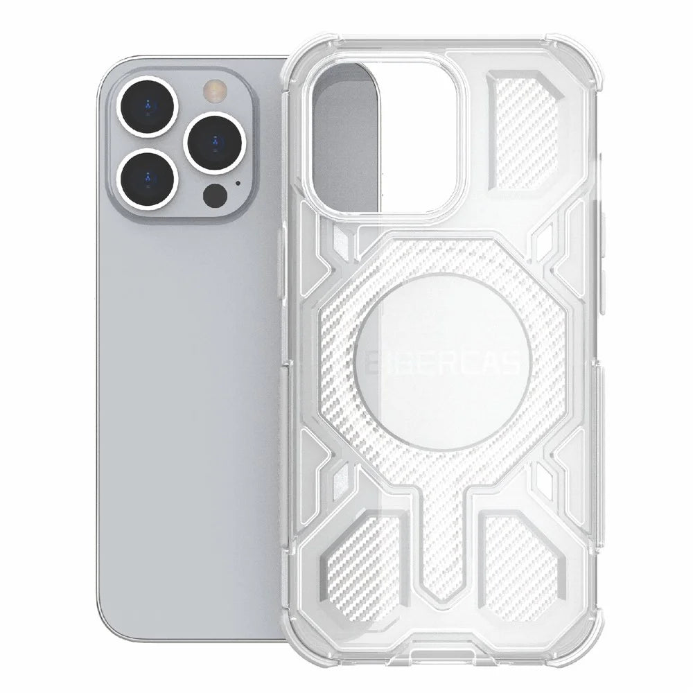 BIBERCAS J-16 Transparent Series For iPhone 13 Pro Case Compatible with MagSafe TPU + PC Phone Cover - Transparent - 2
