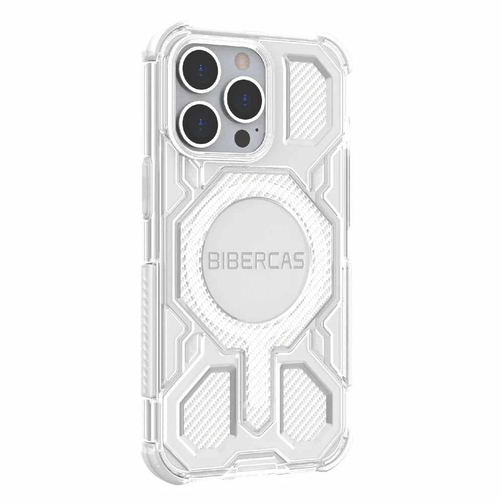 BIBERCAS J-16 Transparent Series For iPhone 13 Pro Case Compatible with MagSafe TPU + PC Phone Cover - Transparent - 3