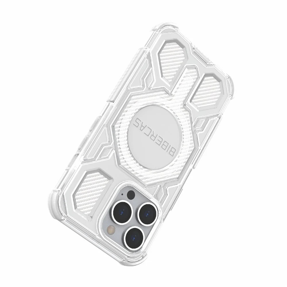 BIBERCAS J-16 Transparent Series For iPhone 13 Pro Case Compatible with MagSafe TPU + PC Phone Cover - Transparent - 5