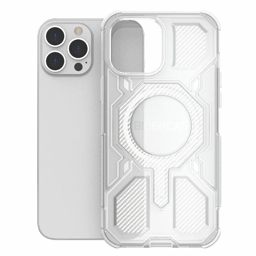 BIBERCAS J-16 Transparent Series For iPhone 13 Pro Max Case Compatible with MagSafe TPU + PC Phone Cover - Transparent - 2