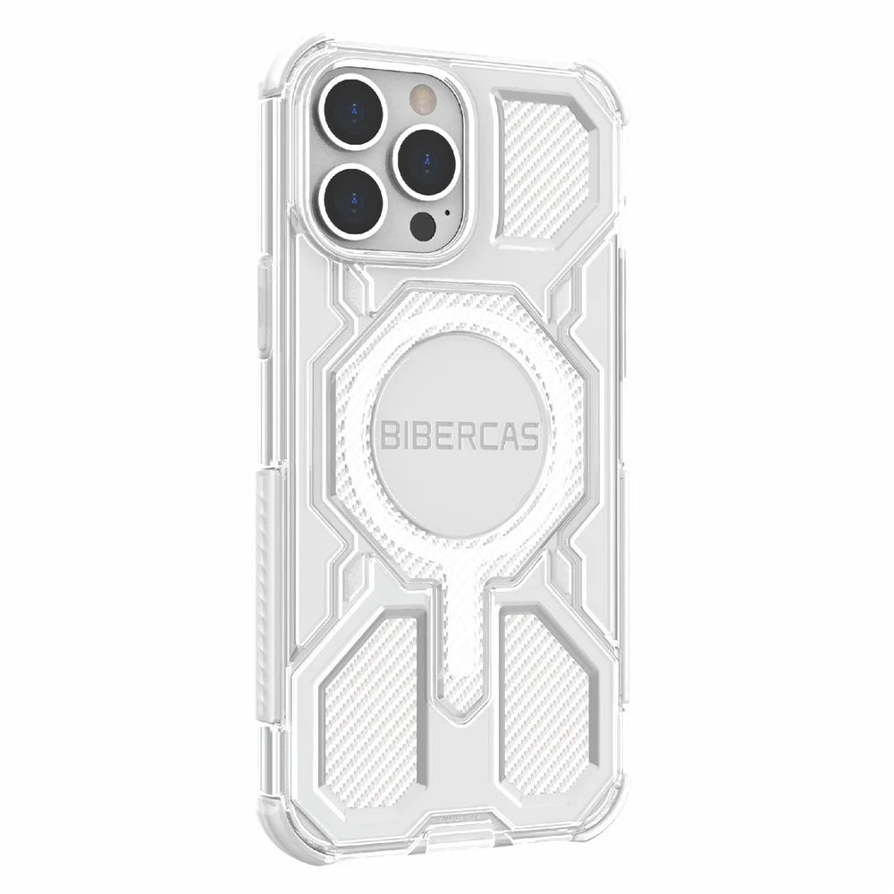 BIBERCAS J-16 Transparent Series For iPhone 13 Pro Max Case Compatible with MagSafe TPU + PC Phone Cover - Transparent - 3