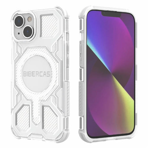 BIBERCAS J-16 Transparent Series For iPhone 14  /  13 Case Compatible with MagSafe TPU + PC Phone Cover - Transparent - 1