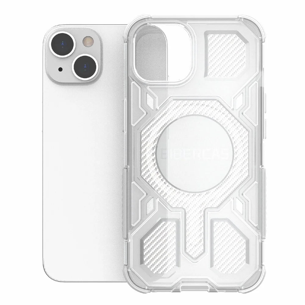 BIBERCAS J-16 Transparent Series For iPhone 14  /  13 Case Compatible with MagSafe TPU + PC Phone Cover - Transparent - 2