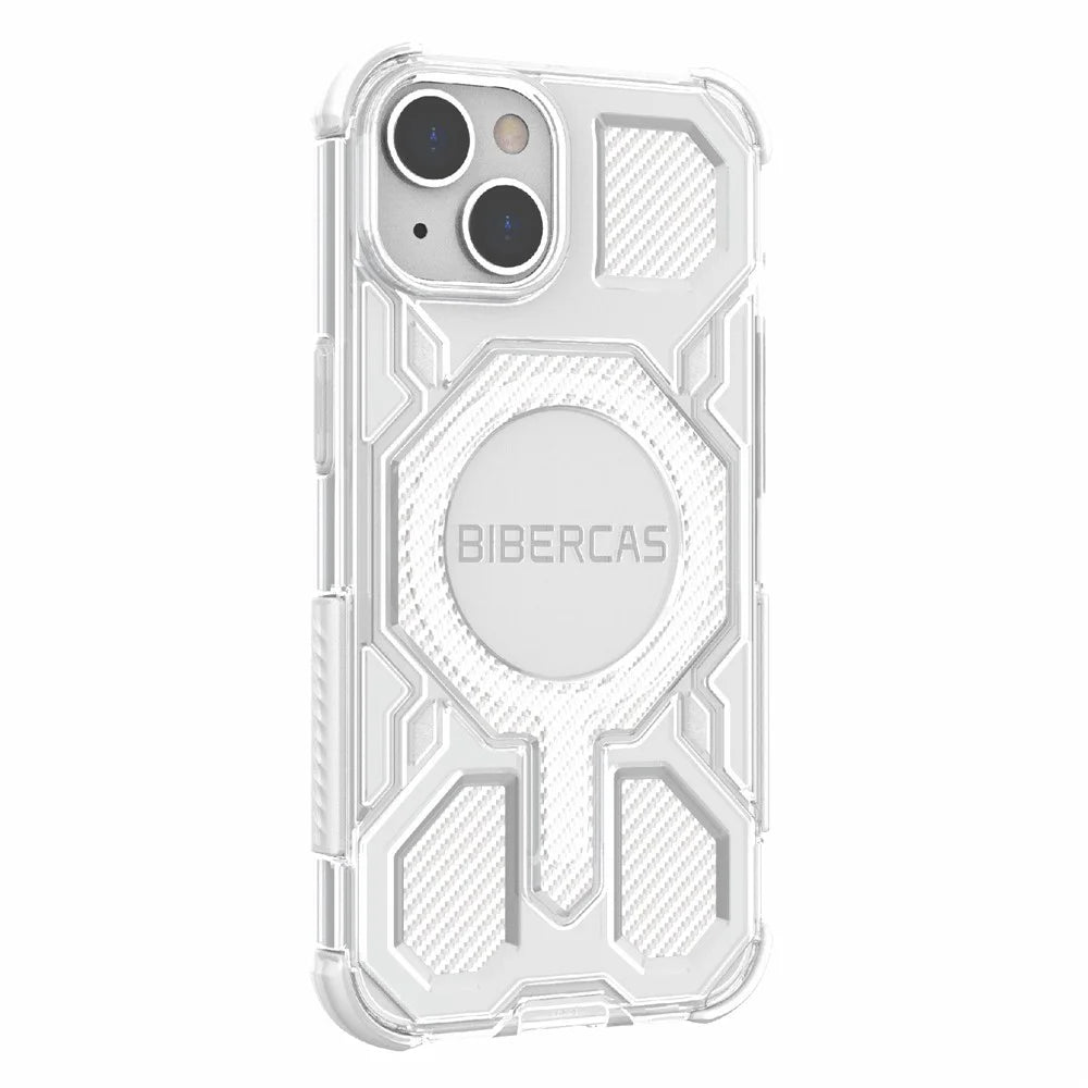 BIBERCAS J-16 Transparent Series For iPhone 14  /  13 Case Compatible with MagSafe TPU + PC Phone Cover - Transparent - 3
