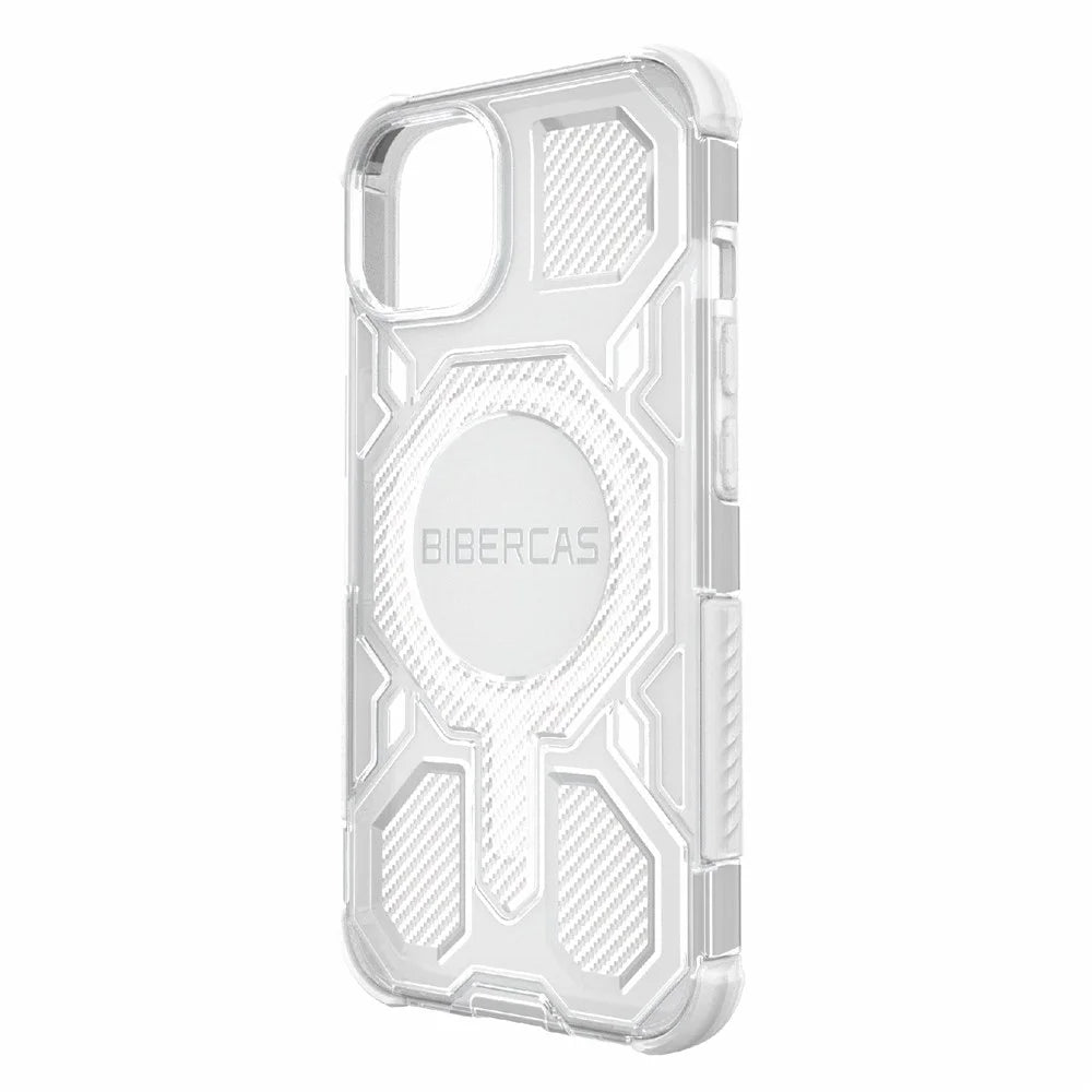 BIBERCAS J-16 Transparent Series For iPhone 14  /  13 Case Compatible with MagSafe TPU + PC Phone Cover - Transparent - 4