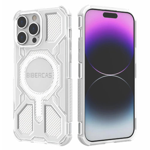 BIBERCAS J-16 Transparent Series For iPhone 14 Pro Case Compatible with MagSafe TPU + PC Phone Cover - Transparent - 1