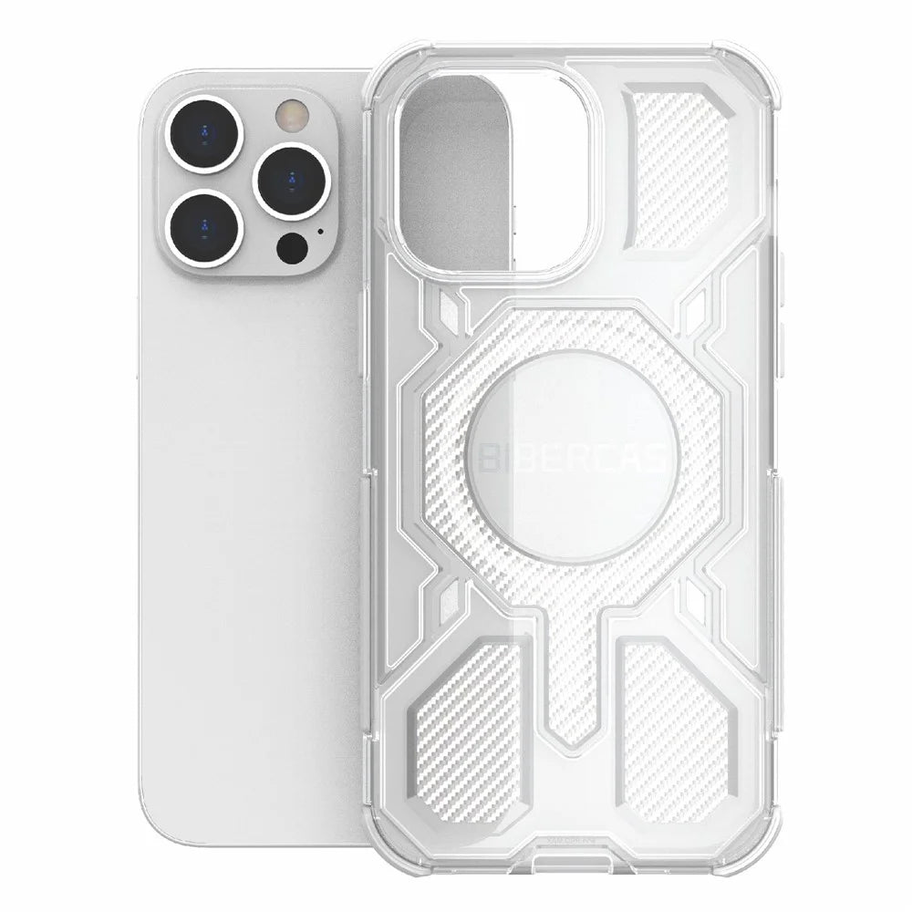 BIBERCAS J-16 Transparent Series For iPhone 14 Pro Case Compatible with MagSafe TPU + PC Phone Cover - Transparent - 2