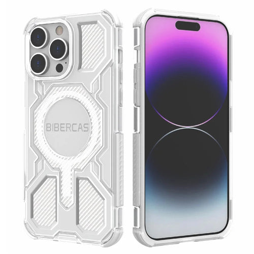 BIBERCAS J-16 Transparent Series For iPhone 14 Pro Max Case Compatible with MagSafe TPU + PC Phone Cover - Transparent - 1
