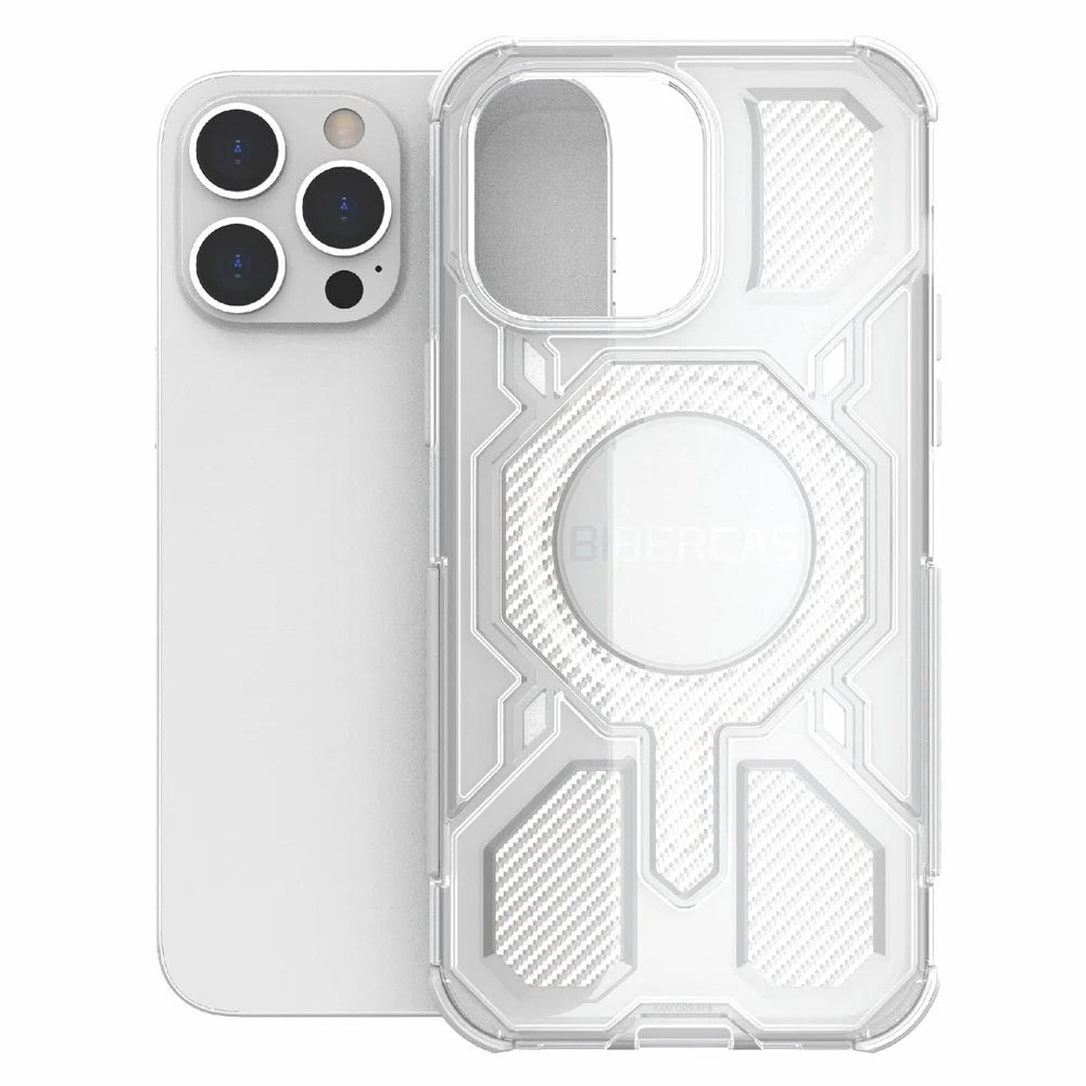 BIBERCAS J-16 Transparent Series For iPhone 14 Pro Max Case Compatible with MagSafe TPU + PC Phone Cover - Transparent - 2