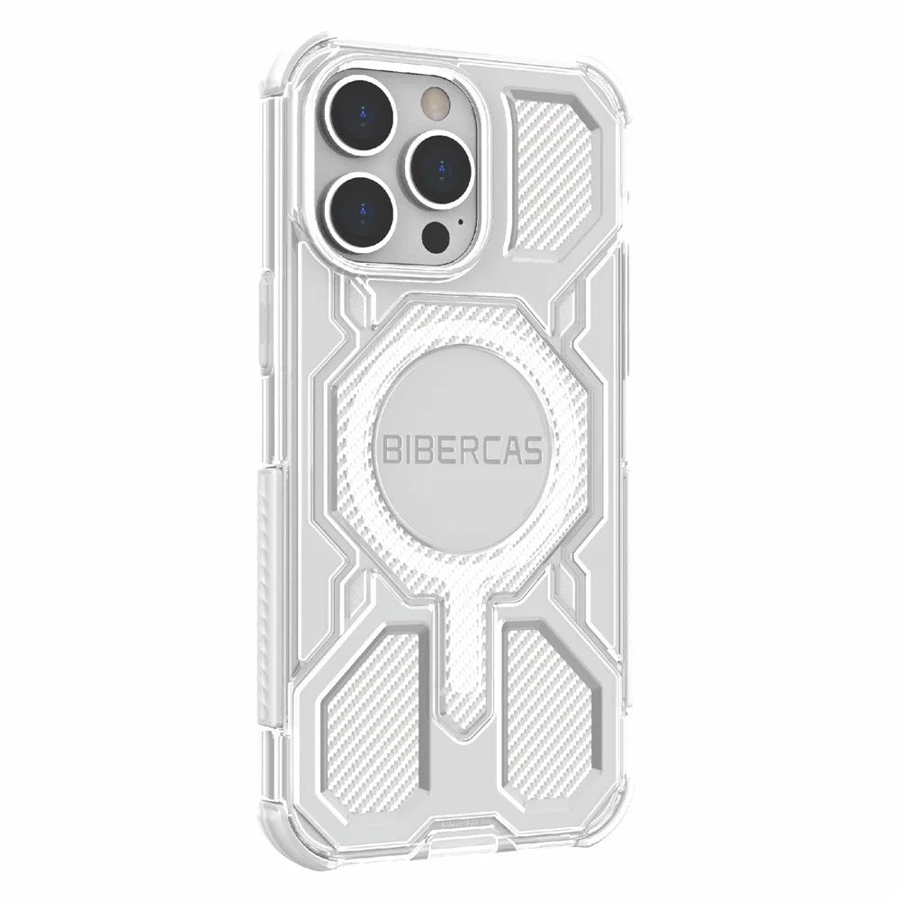 BIBERCAS J-16 Transparent Series For iPhone 14 Pro Max Case Compatible with MagSafe TPU + PC Phone Cover - Transparent - 3