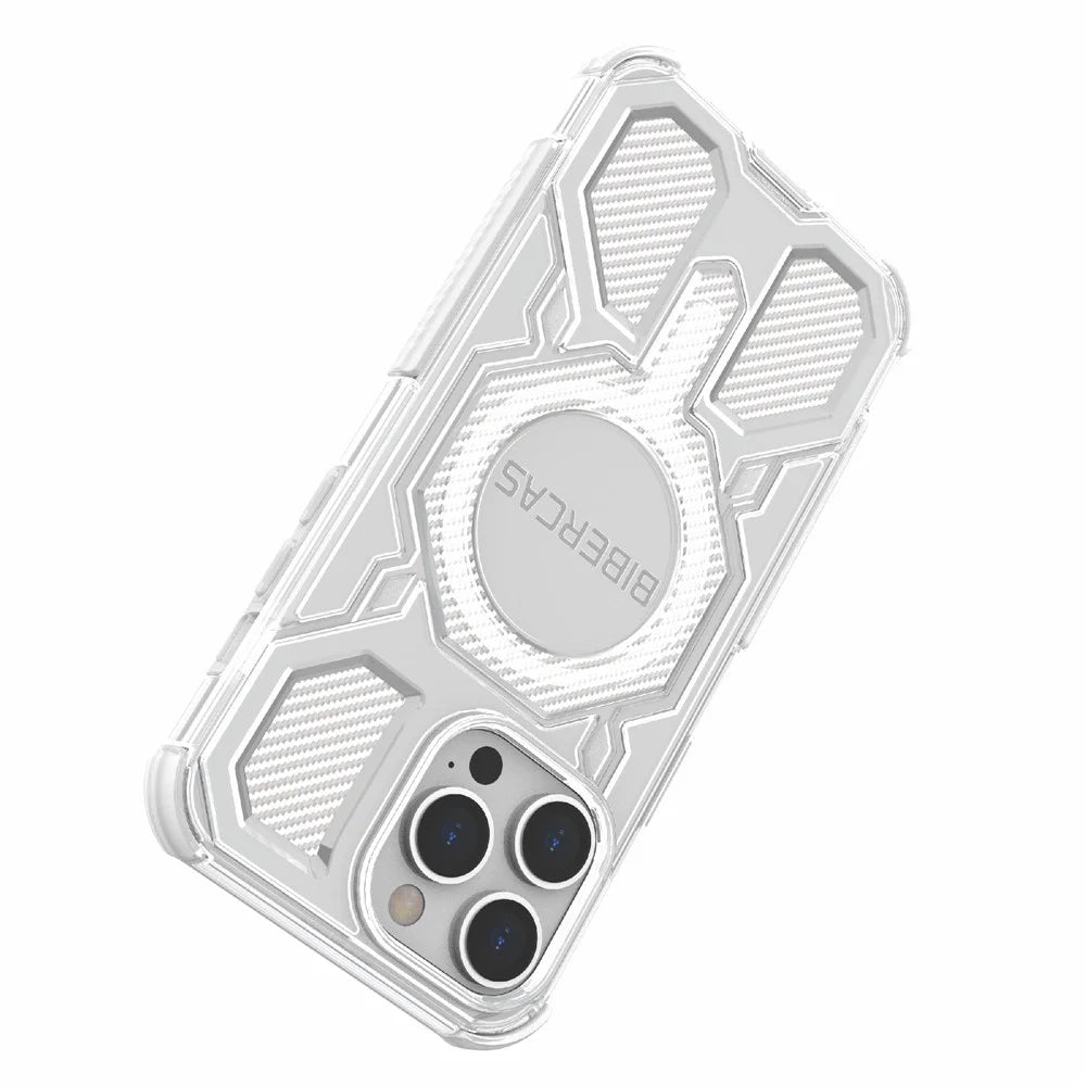 BIBERCAS J-16 Transparent Series For iPhone 14 Pro Max Case Compatible with MagSafe TPU + PC Phone Cover - Transparent - 5