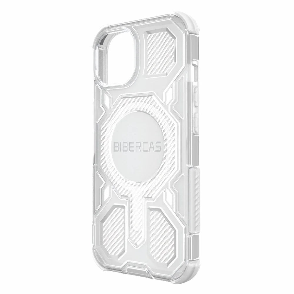 BIBERCAS J-16 Transparent Series For iPhone 15 Case Compatible with MagSafe TPU + PC Phone Cover - Transparent - 4