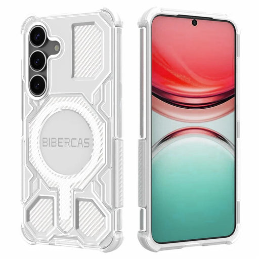 BIBERCAS J-16 Transparent Series For Samsung Galaxy S25 Magnetic Case TPU + PC Phone Cover - Transparent - 1