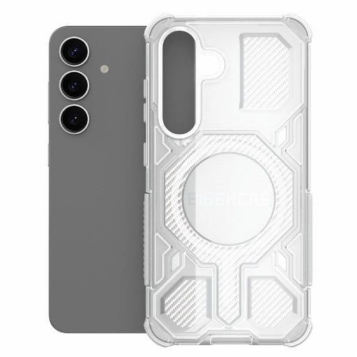 BIBERCAS J-16 Transparent Series For Samsung Galaxy S25 Magnetic Case TPU + PC Phone Cover - Transparent - 2