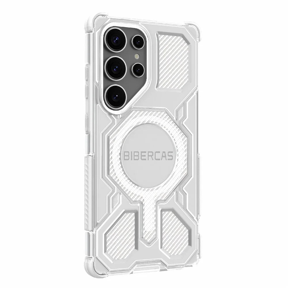 BIBERCAS J-16 Transparent Series For Samsung Galaxy S25 Ultra Magnetic Case TPU + PC Phone Cover - Transparent - 3