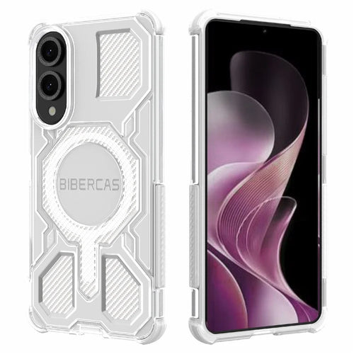 BIBERCAS J-16 Transparent Series For Samsung Galaxy S25 Edge Magnetic Case TPU + PC Phone Cover - Transparent - 1